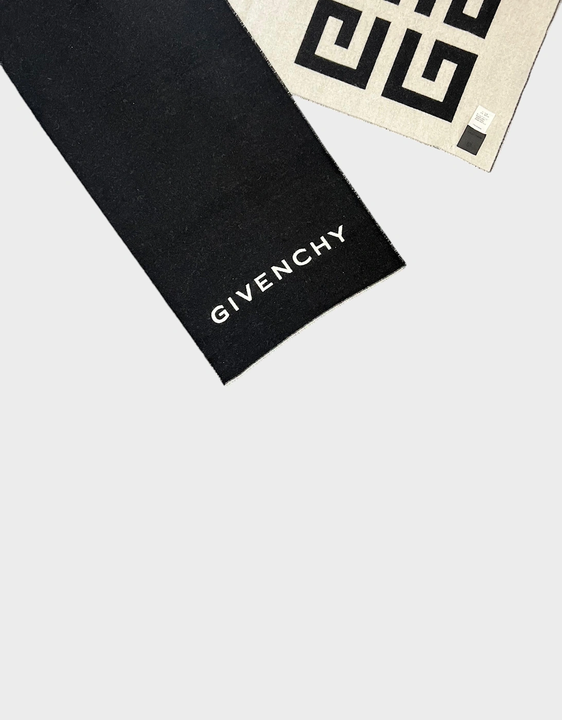 4G Logo Virgin Wool Scarf Black