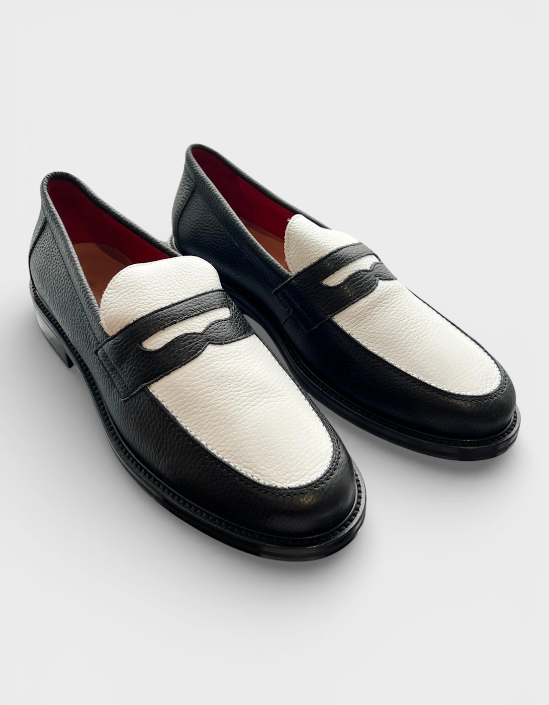 Penny Loafer Black White