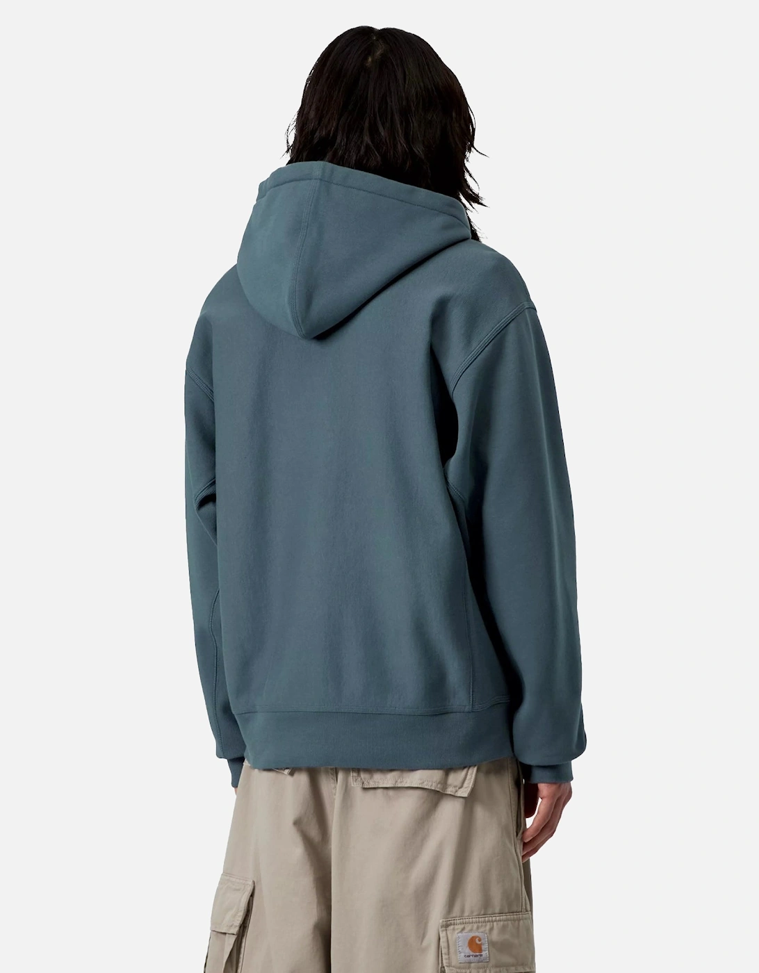 American Script Hoodie Office Blue