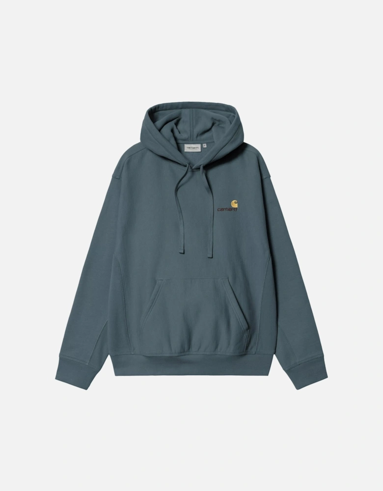 American Script Hoodie Office Blue