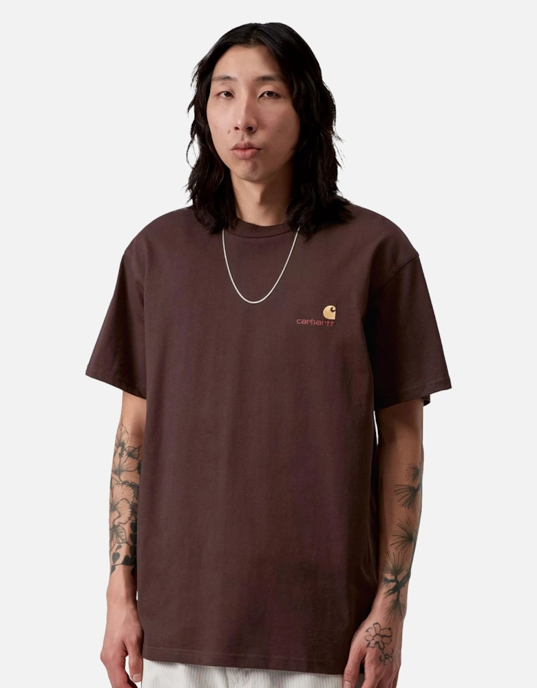 S/S American Script T-Shirt Palisander