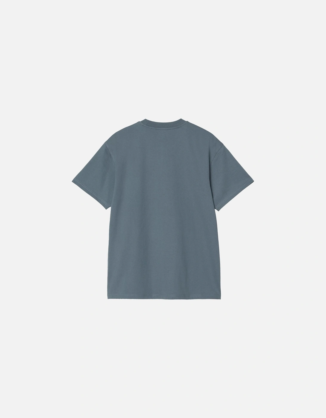 S/S American Script T-Shirt Office Blue