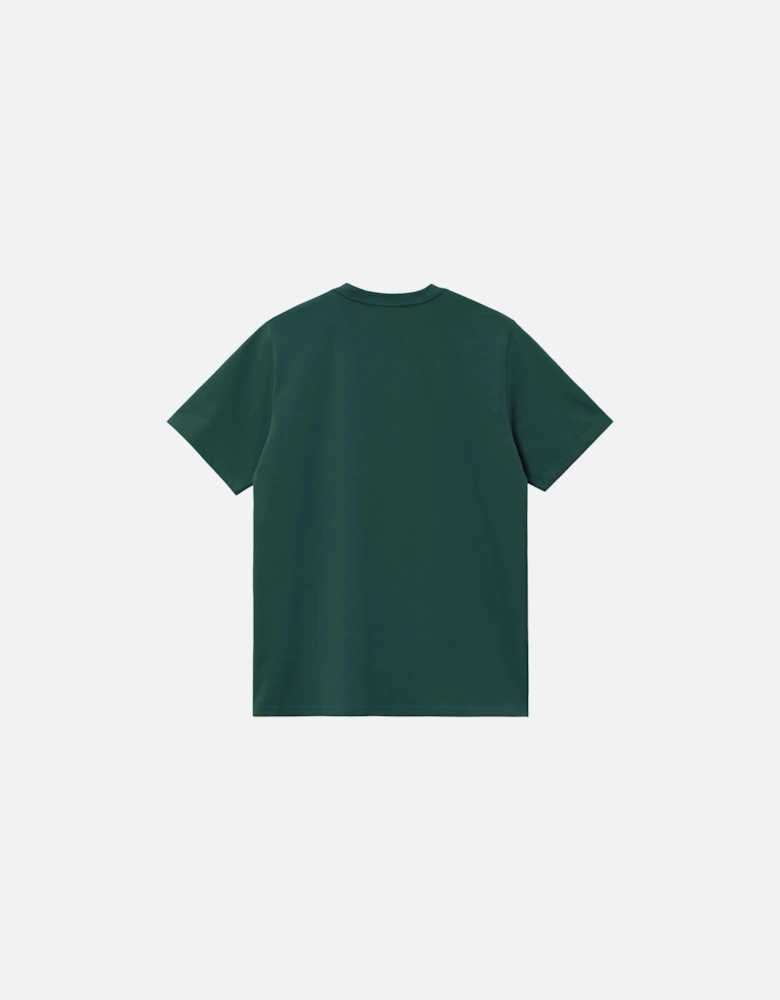 S/S American Script T-Shirt Kale Green