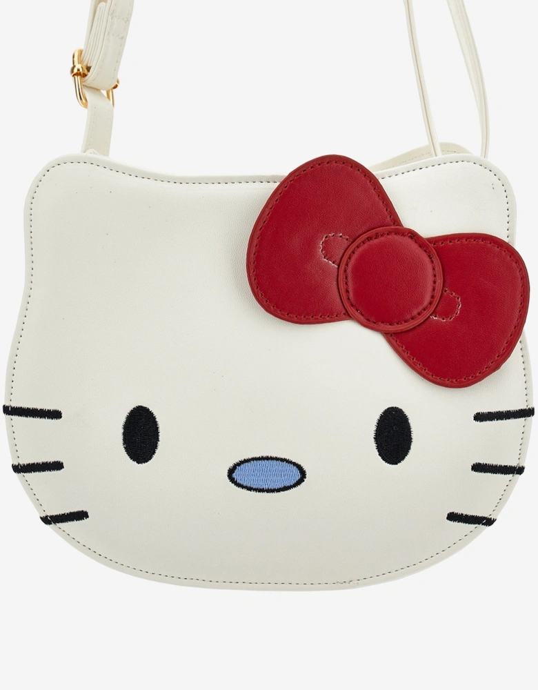 Girls Hello Kitty Crossbody Bag in White (19cm)