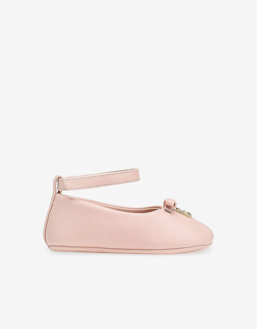 Baby Girls Leather Pre-Walker Pumps in Pink, 5 of 4
