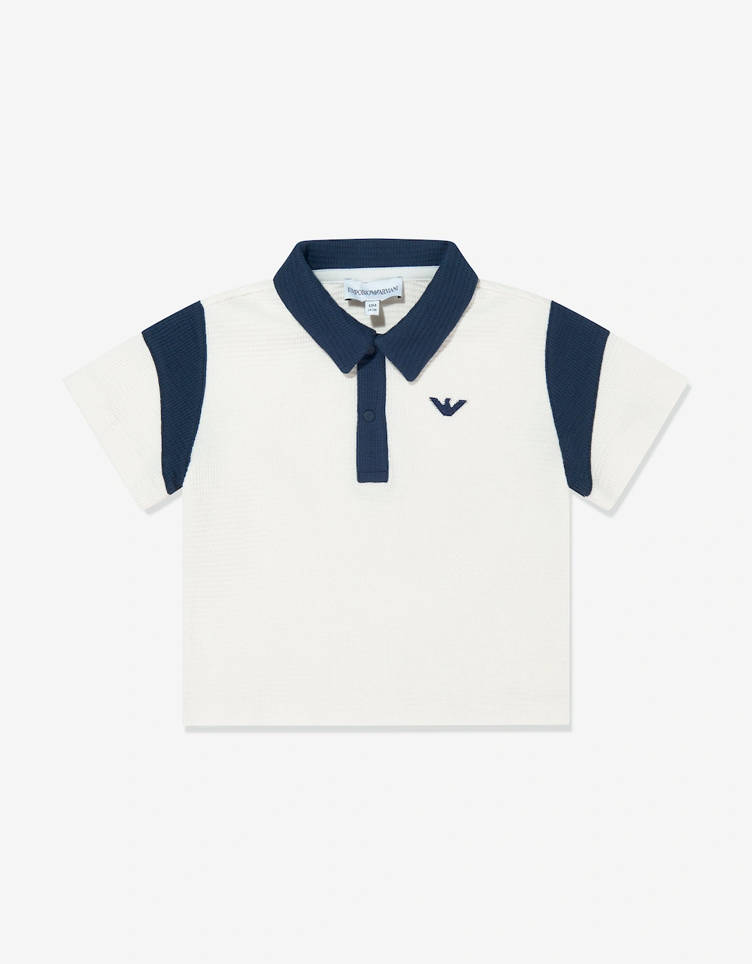 Baby Boys Eagle Logo Polo Shirt in White, 5 of 4