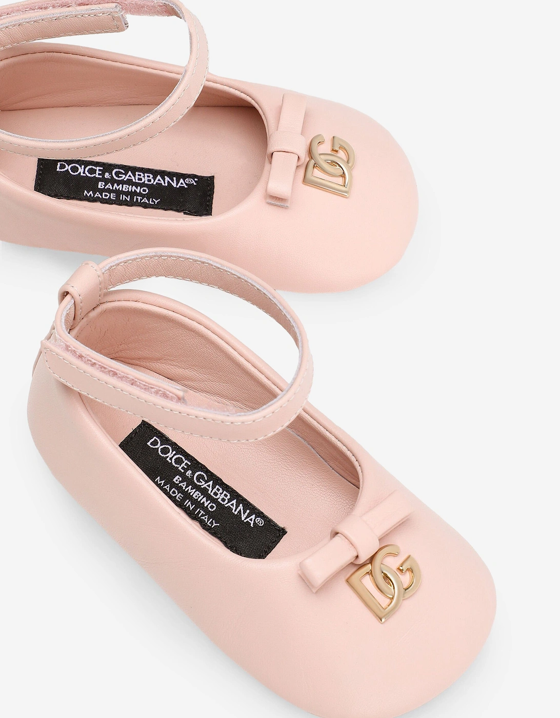 Baby Girls Leather Pre-Walker Pumps in Pink