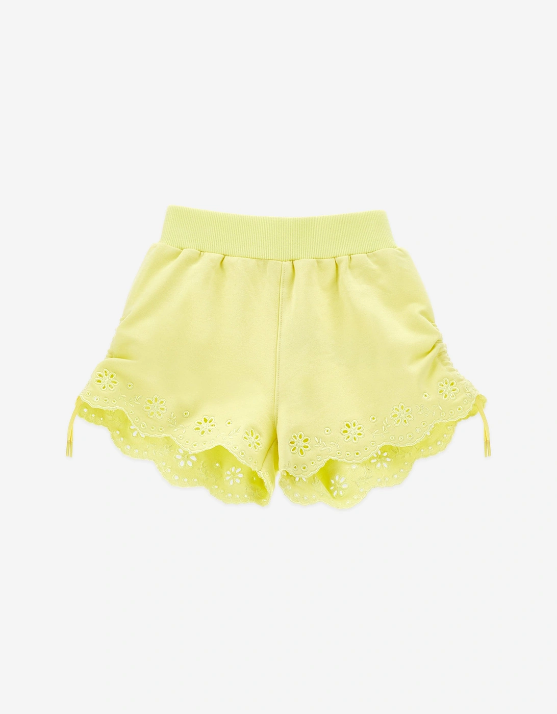 Girls Broderie Anglaise Shorts in Yellow