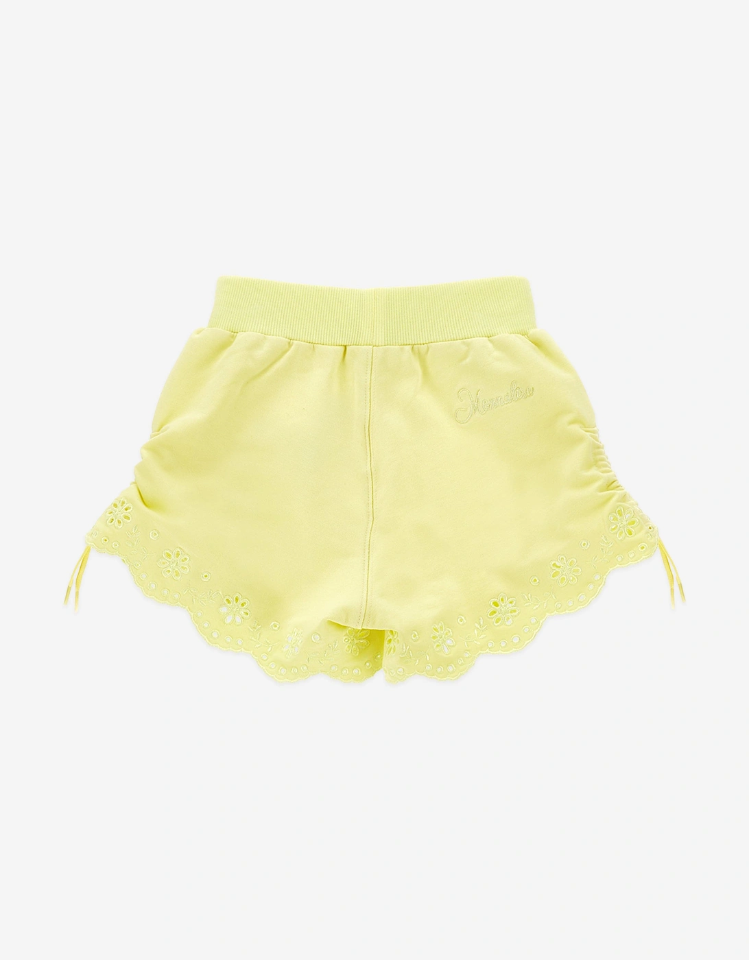 Girls Broderie Anglaise Shorts in Yellow, 4 of 3