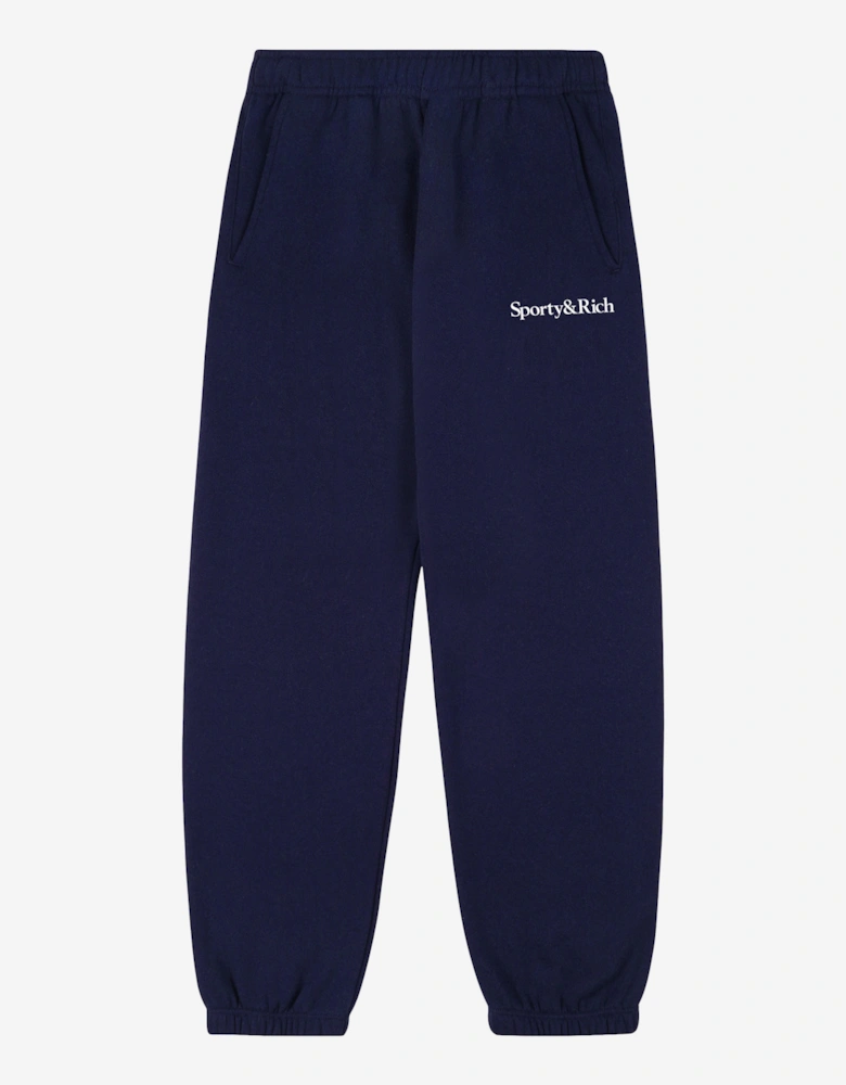 Kids Serif Logo Joggers in Navy
