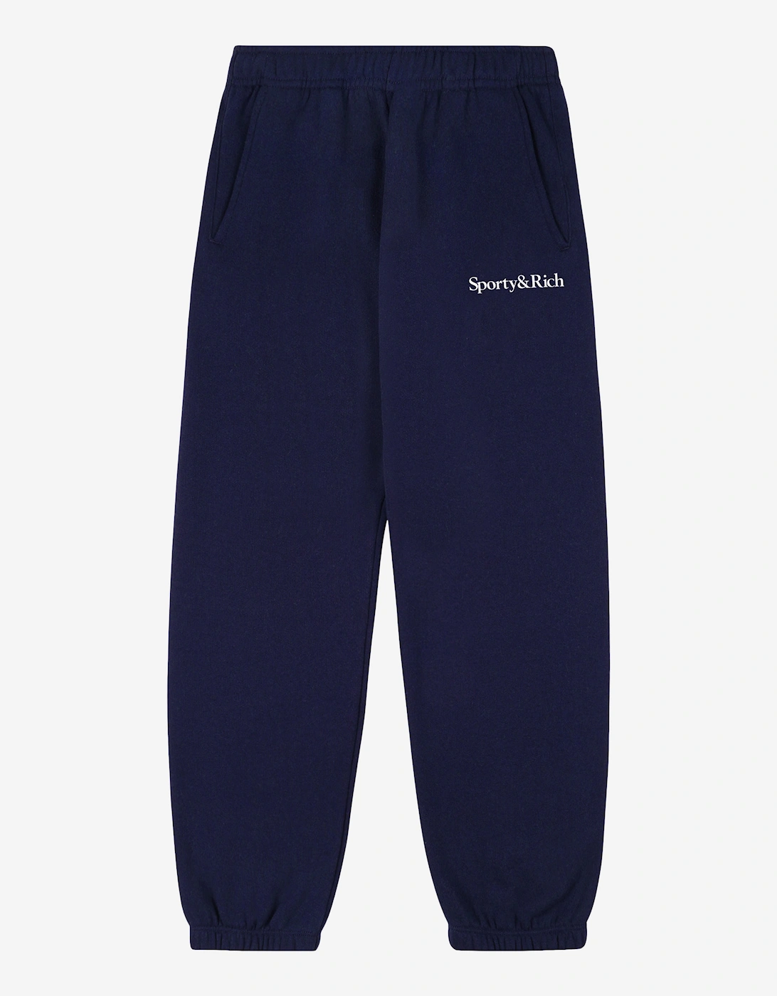 Sporty & Rich Girls Navy 'S Serif Logo Joggers In - Size: 12 Years/13 Years/14 Years Kids