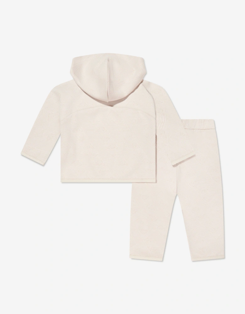 Baby Boys Eagle Logo Tracksuit in Beige