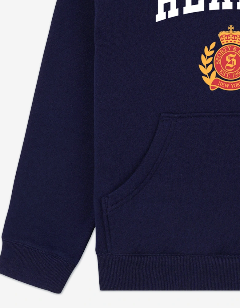 Kids NY Health Crest Hoodie in Navy