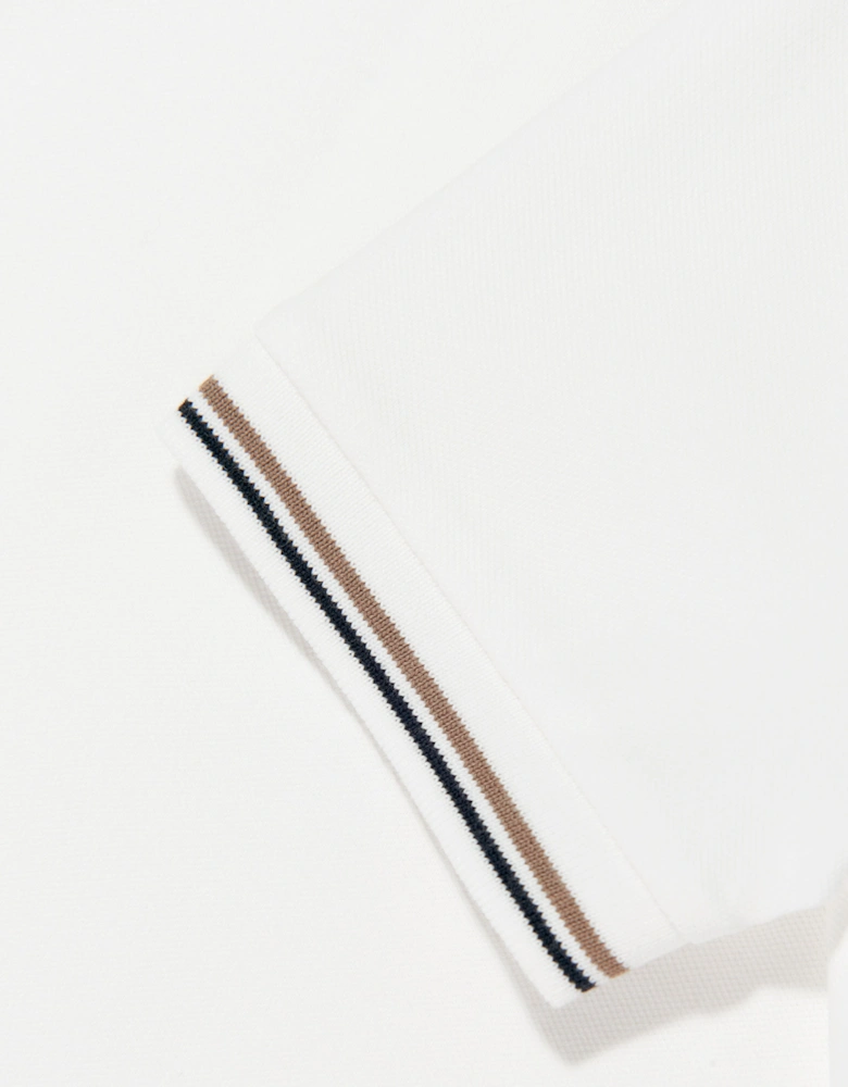 Boys Eagle Logo Polo Shirt in White