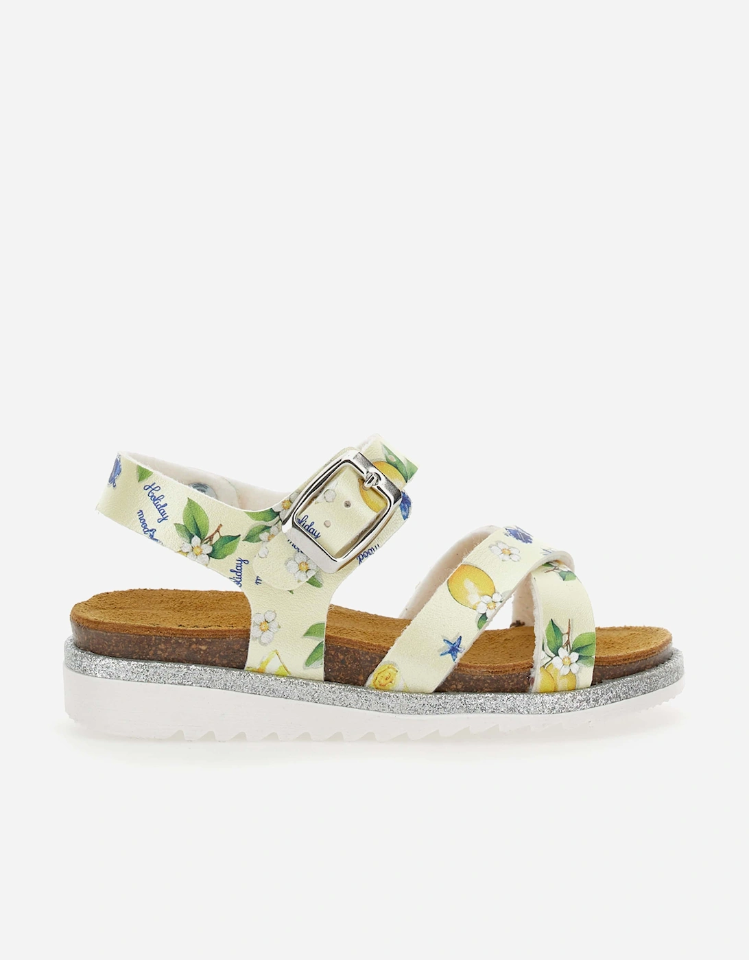 Girls Positano Lemon Sandals in Yellow, 5 of 4