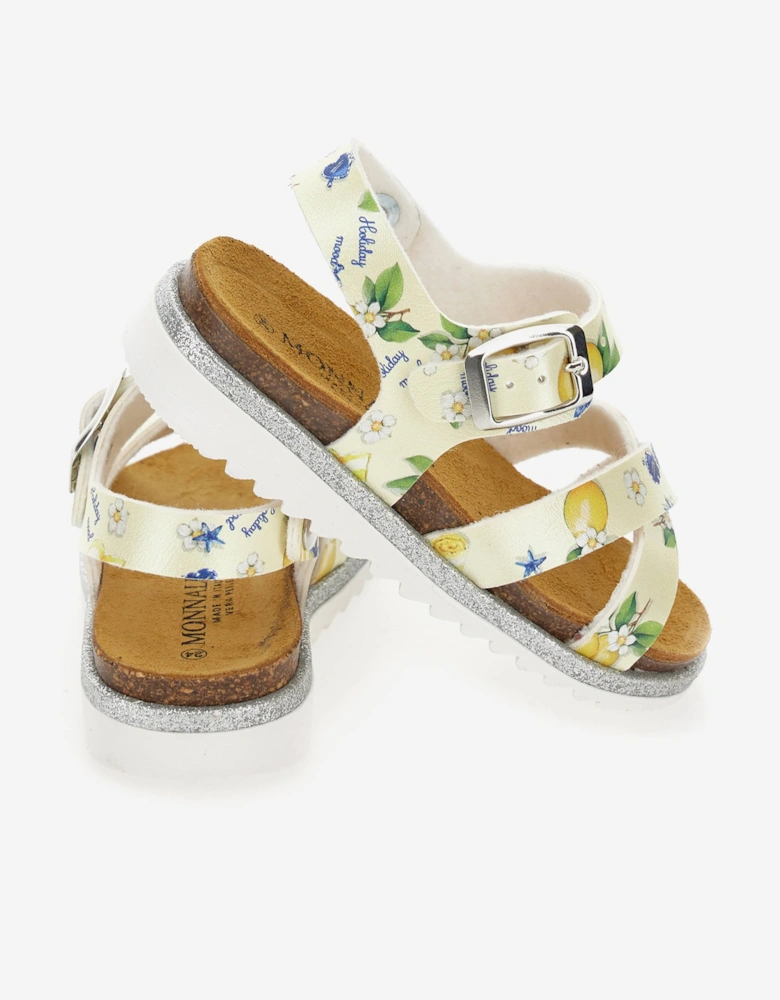 Girls Positano Lemon Sandals in Yellow