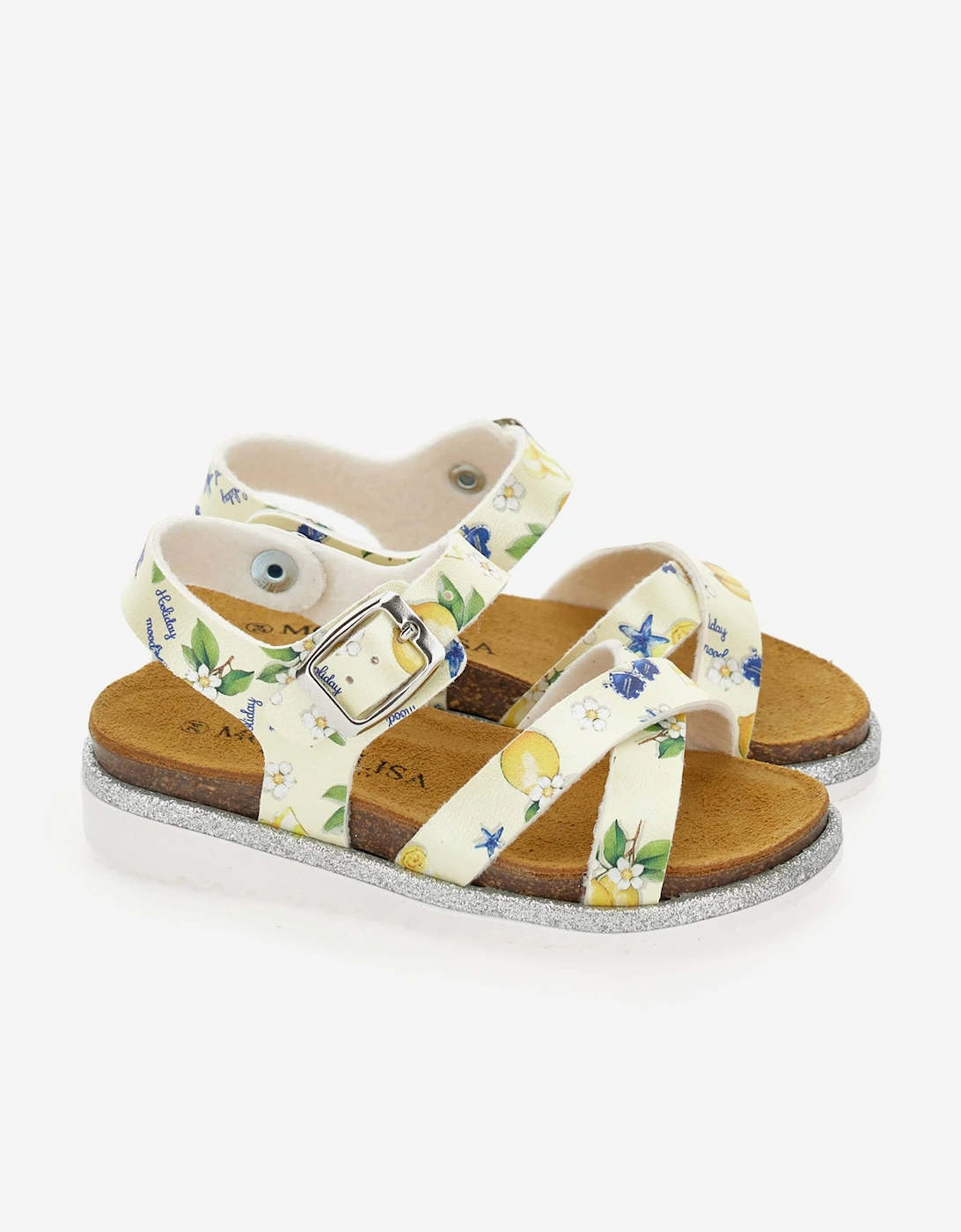 Girls Positano Lemon Sandals in Yellow