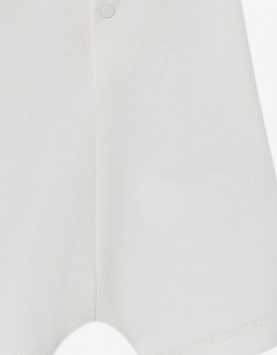 Baby Boys Cotton Interlock Romper in Ivory