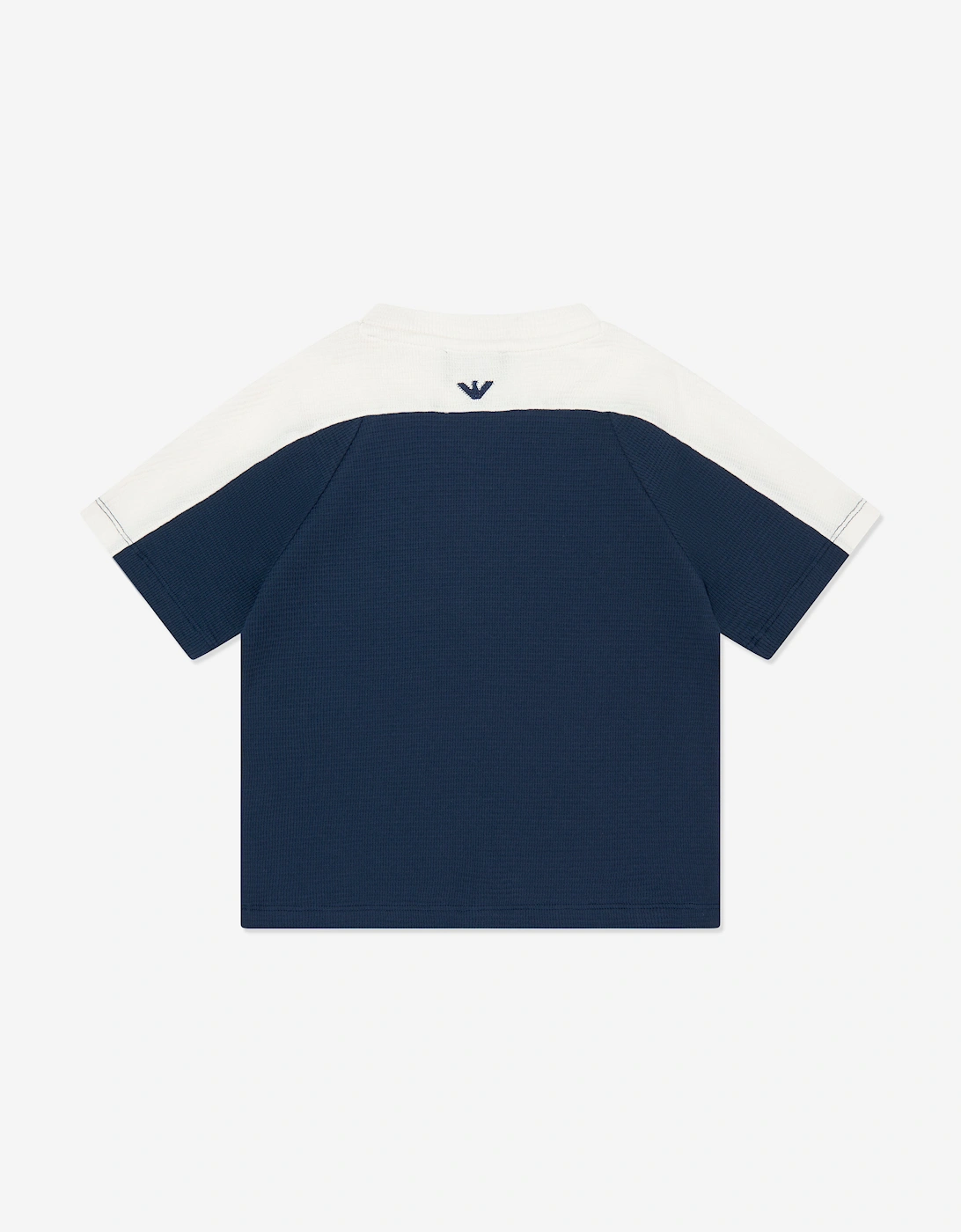 Boys Colourblock Logo T-Shirt in Blue