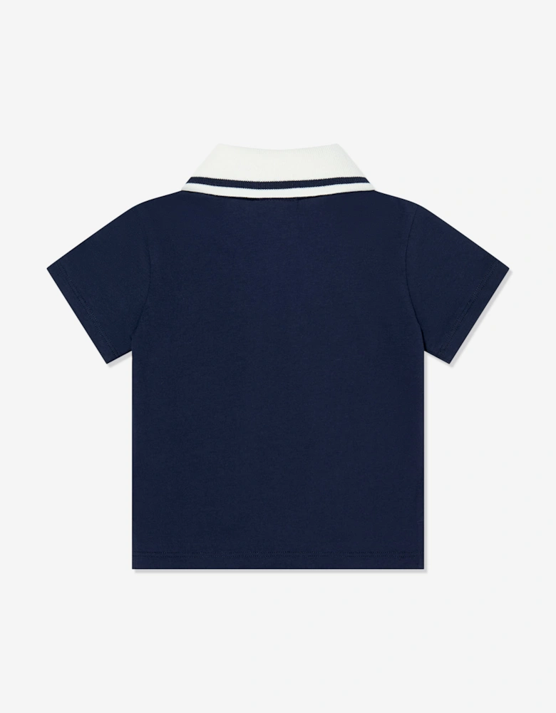 Baby Boys FF Logo Polo Shirt in Navy