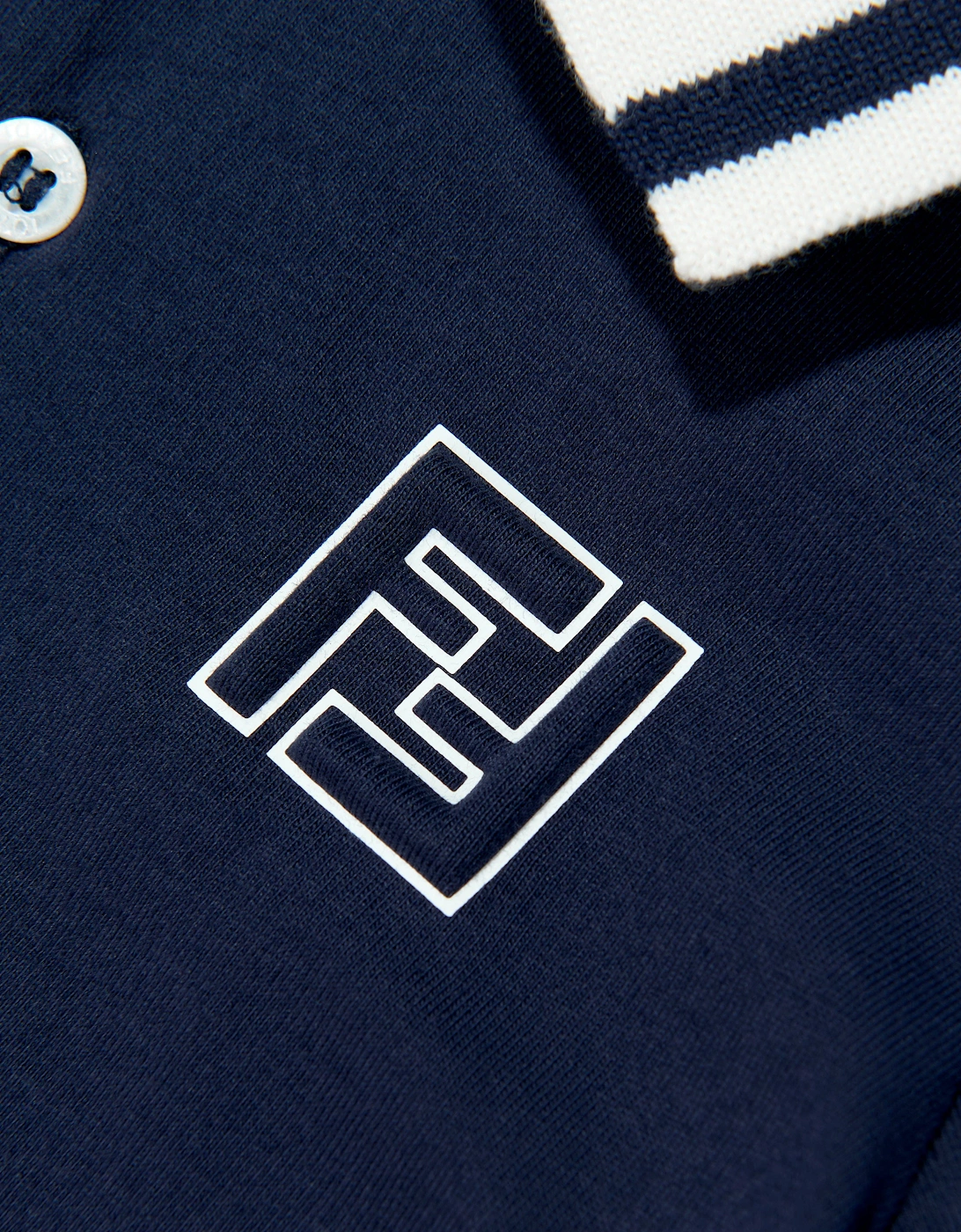 Baby Boys FF Logo Polo Shirt in Navy