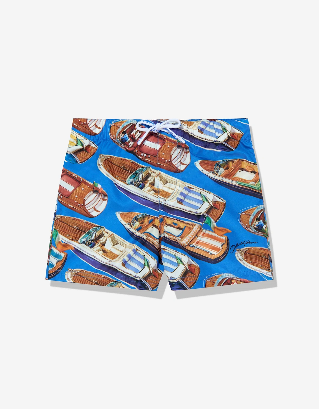 Baby Boys Motorboat Swim Shorts in Blue, 5 of 4
