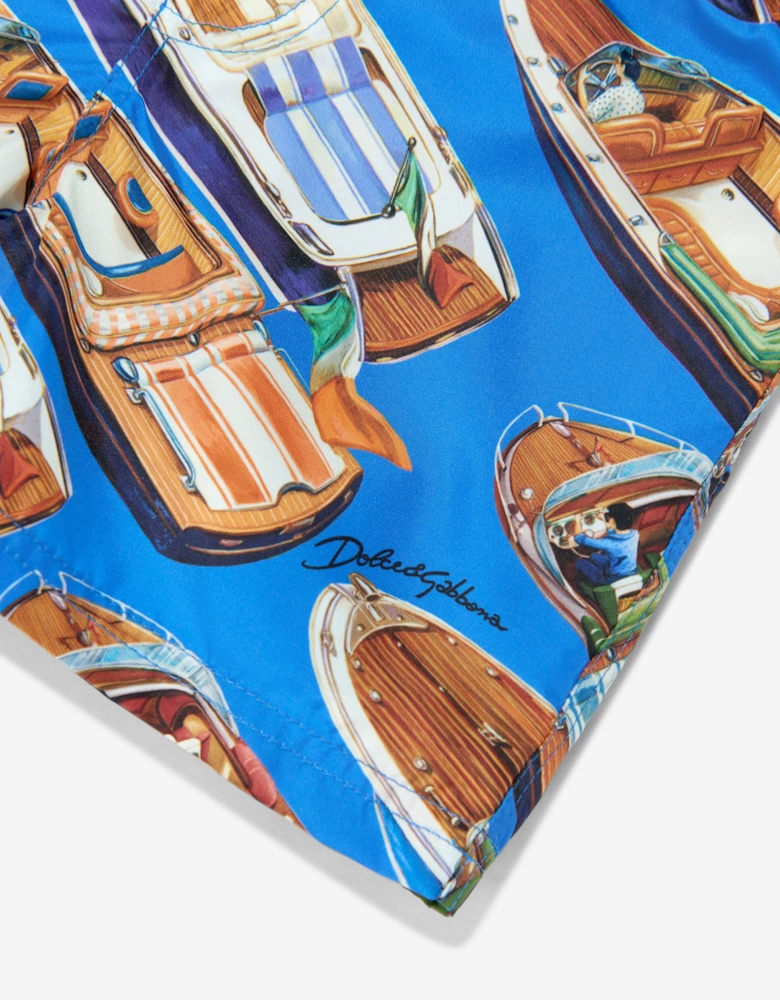 Baby Boys Motorboat Swim Shorts in Blue