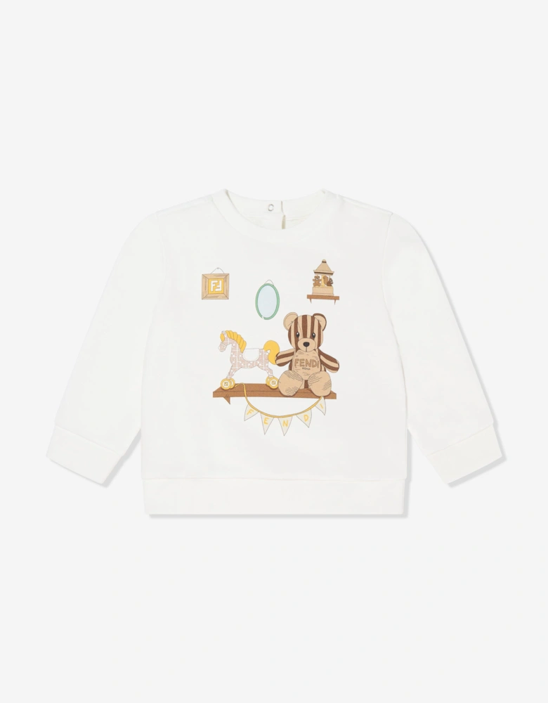 Baby Playroom Sweatshirt in White