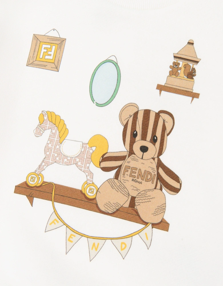 Baby Playroom Sweatshirt in White