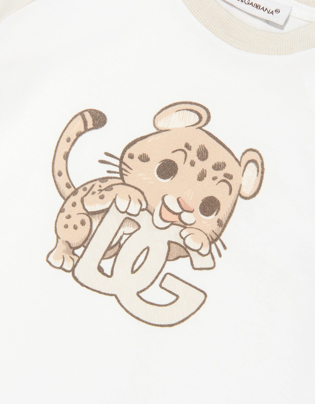 Baby Boys Leopard Cub Logo T-Shirt in White