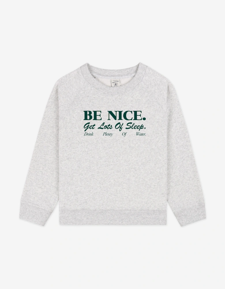 Kids Be Nice Sweatshirt in Grey