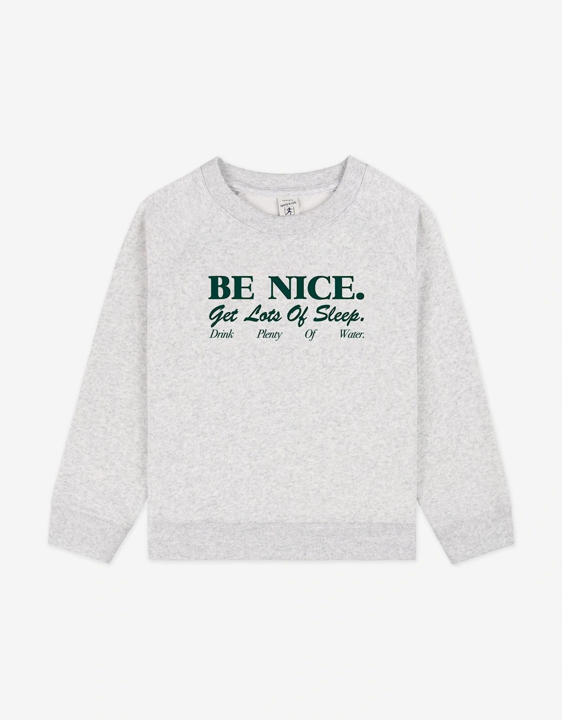 Sporty & Rich Girls Grey 'S Be Nice Sweatshirt In - Size: 6 Years/7 Years/8 Years Kids