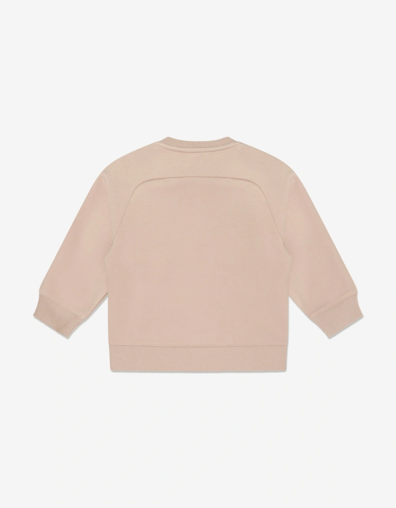 Boys Logo Sweatshirt in Beige