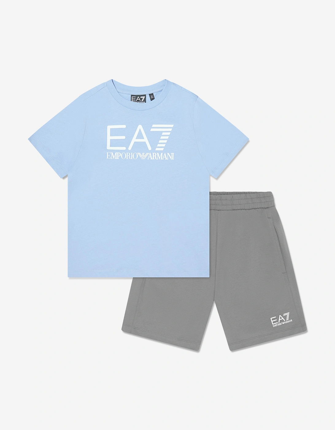 Emporio Armani Boys Train Visibility Short Set in Blue, 6 of 5