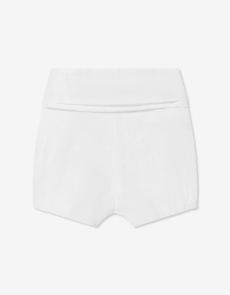Baby Boys Linen Short Set in Cream