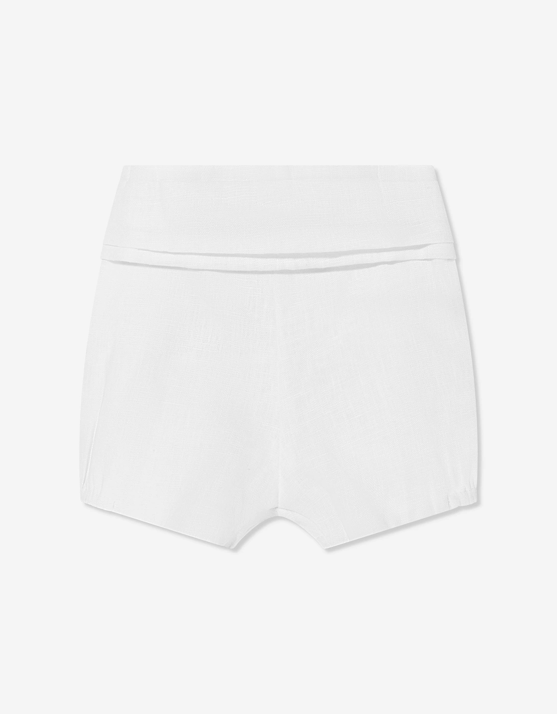 Baby Boys Linen Short Set in Cream