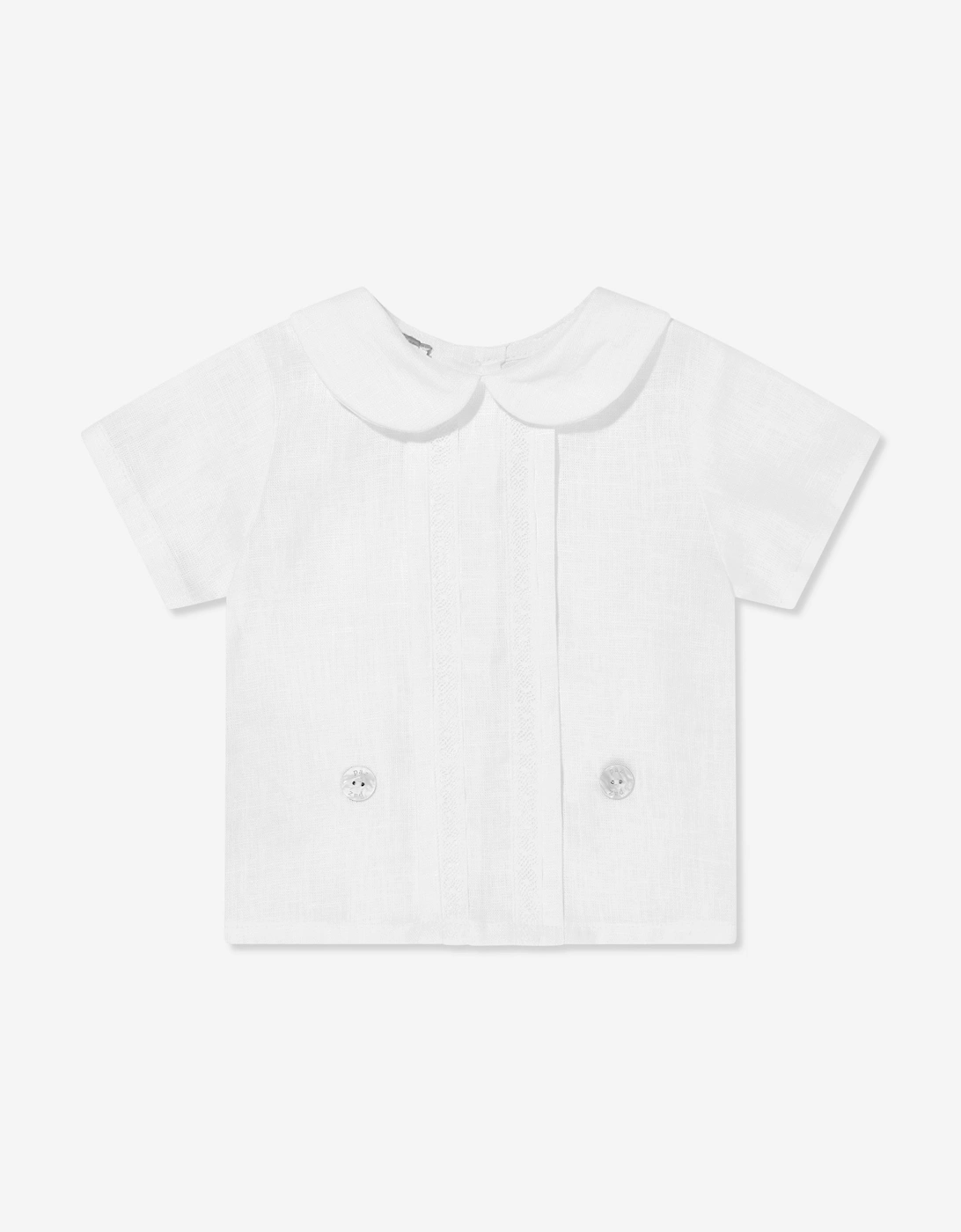 Baby Boys Linen Short Set in Cream