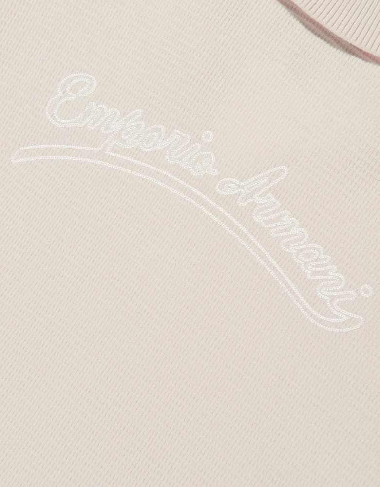 Boys Eagle Logo Polo Shirt in Beige