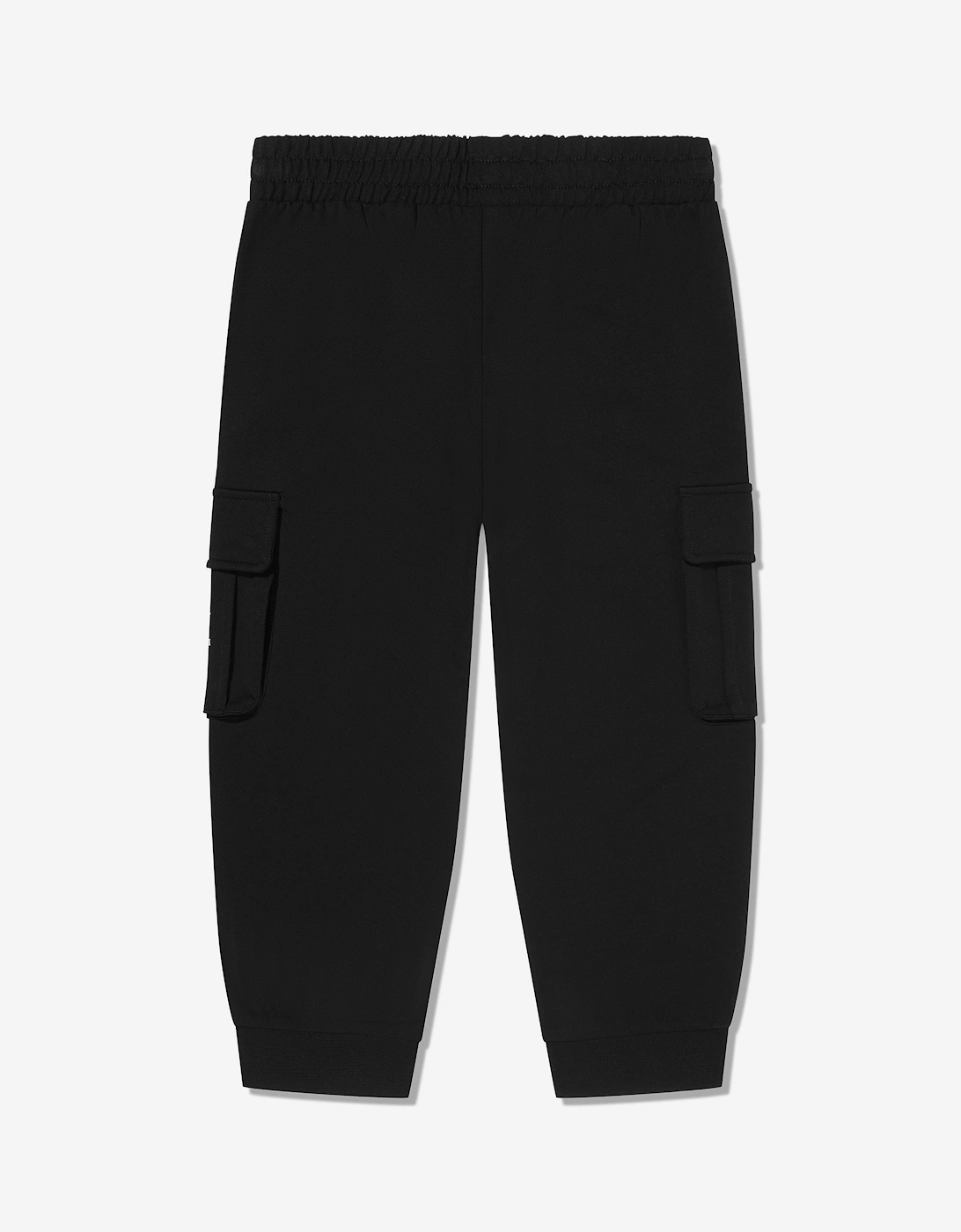 Emporio Armani Boys Train Core ID Cargo Trousers in Black