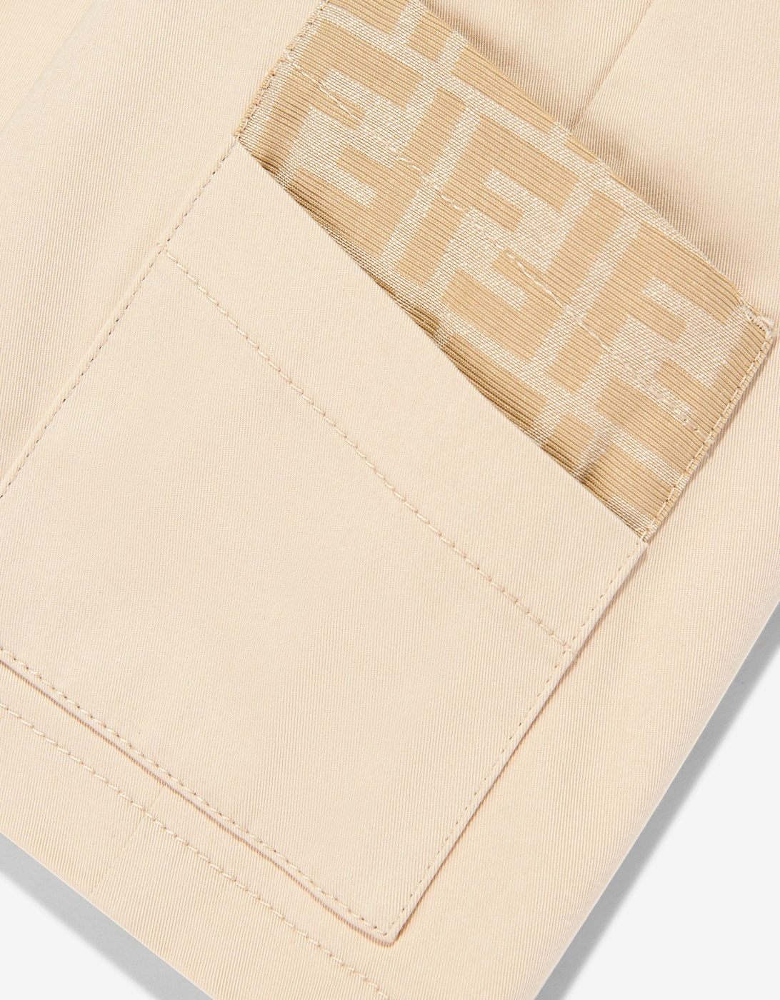 Boys FF Pocket Gabardine Shorts in Beige