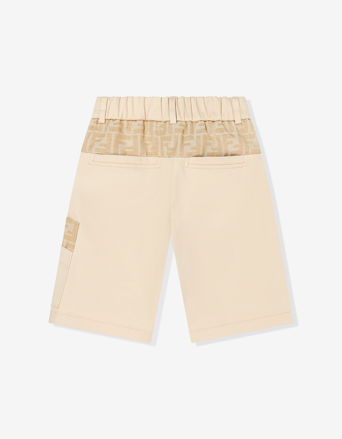 Boys FF Pocket Gabardine Shorts in Beige