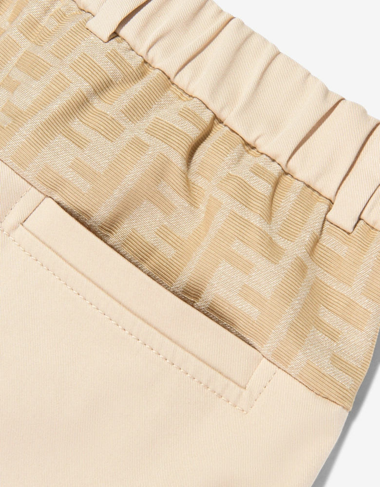 Boys FF Pocket Gabardine Shorts in Beige