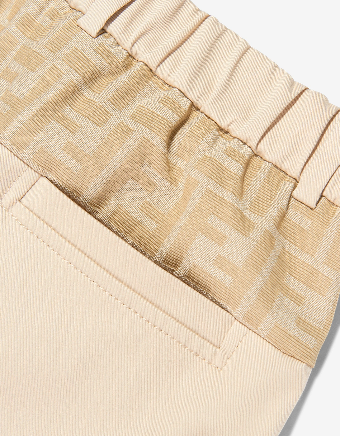Boys FF Pocket Gabardine Shorts in Beige
