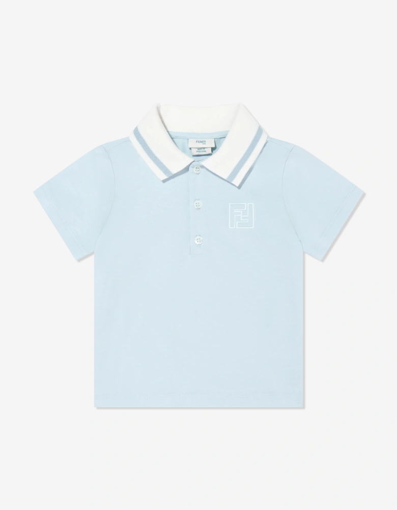Baby Boys FF Logo Polo Shirt in Blue