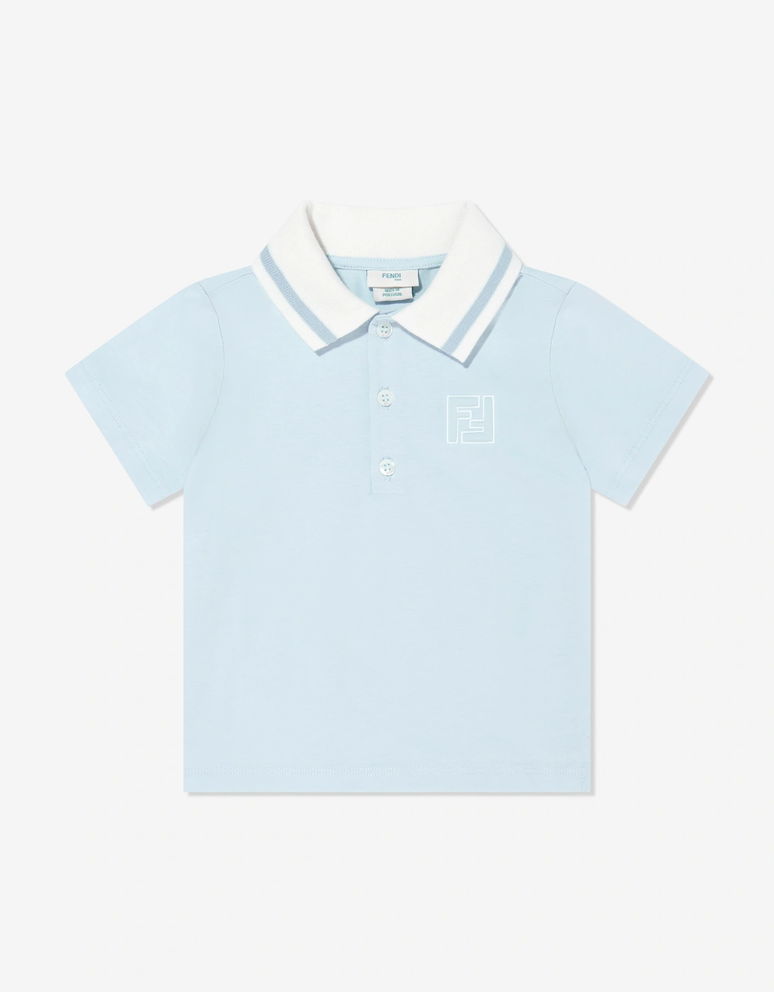 Baby Boys FF Logo Polo Shirt in Blue, 5 of 4