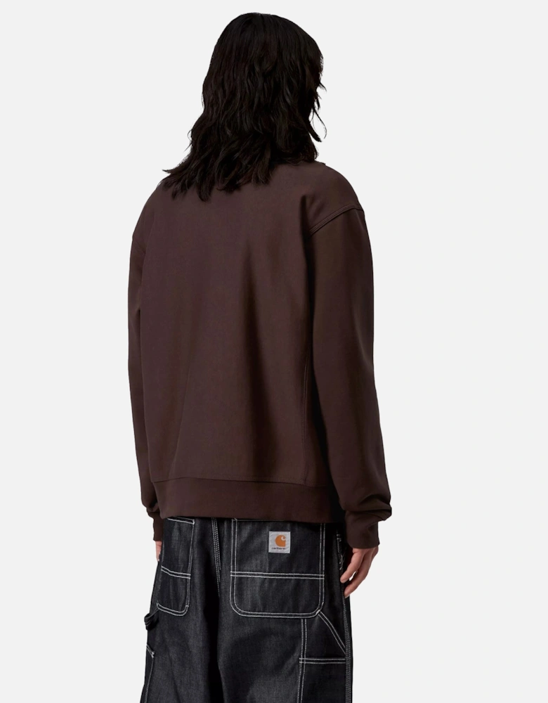 Half Zip American Script Sweatshirt Palisander