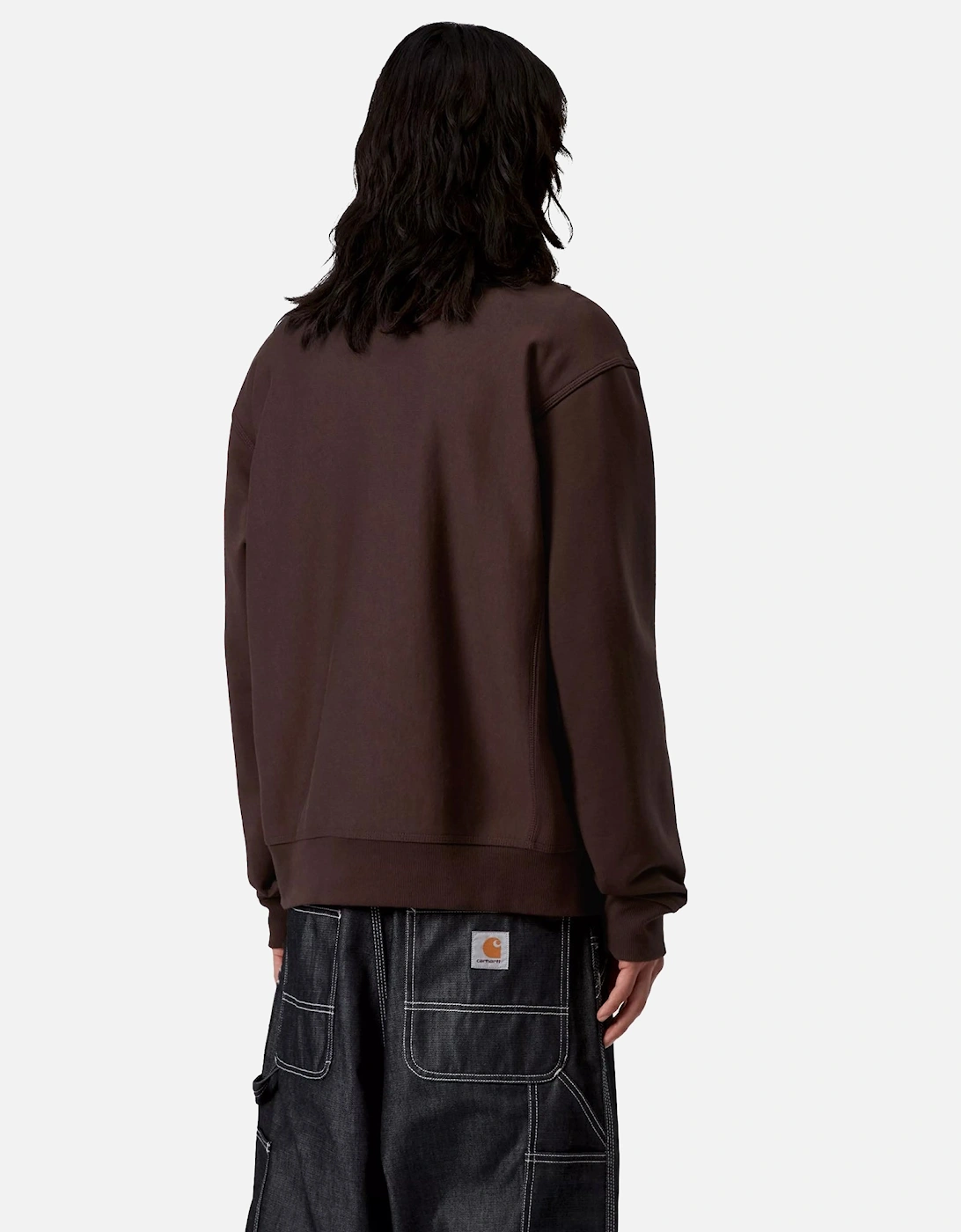 Half Zip American Script Sweatshirt Palisander