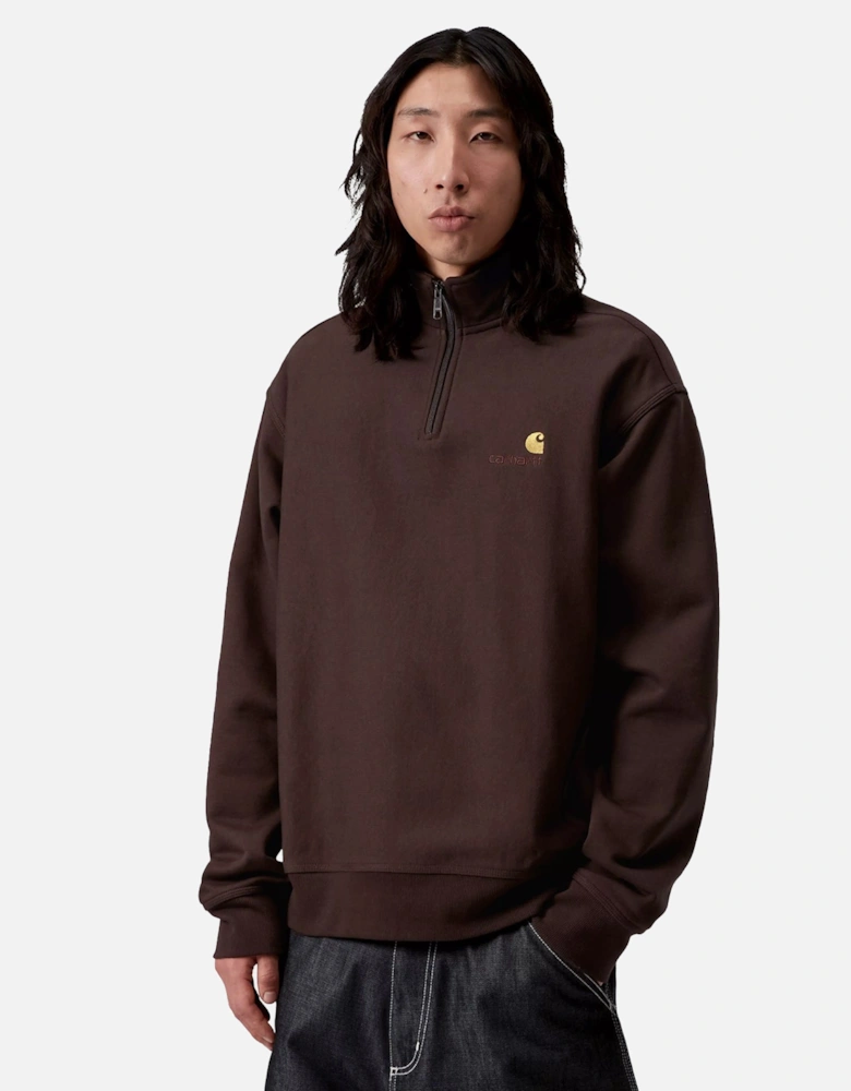 Half Zip American Script Sweatshirt Palisander