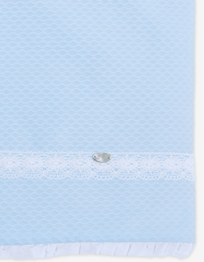 Baby Boys Lace Trim Nest in Blue