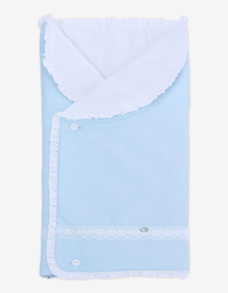 Baby Boys Lace Trim Nest in Blue